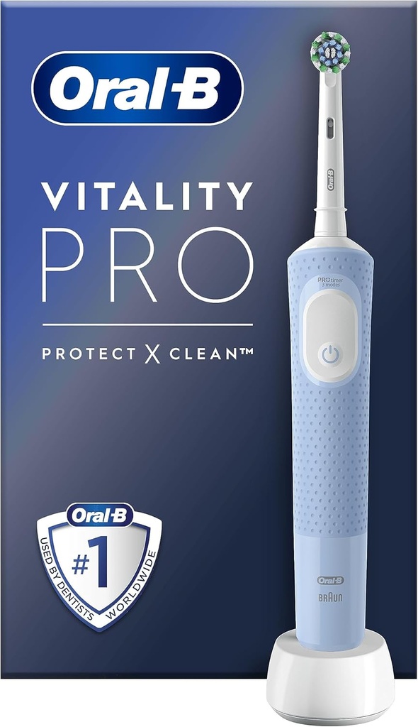 Vitality Pro Electric Toothbrush Blue 1 Brush Designed by Braun