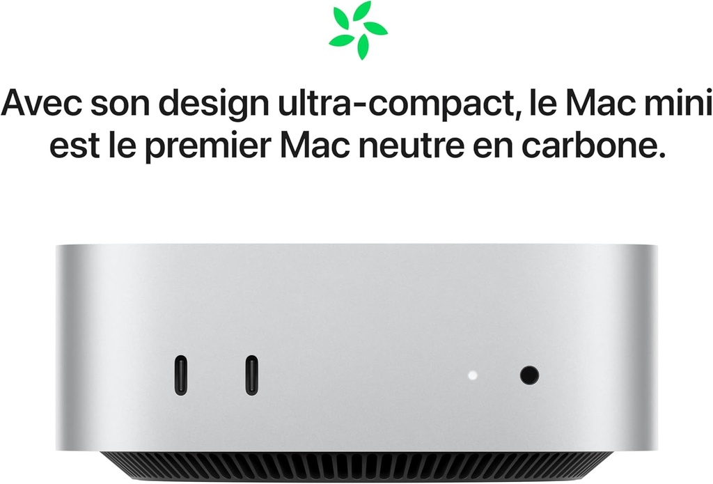 Apple Mac Mini 512 Go SSD 24 Go RAM Puce M4 CPU 10 Coeurs GPU 10 Coeurs