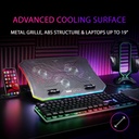 Mars Gaming MNBC6, Base de Refroidissement + Support XL 19'' ARGB, 3 Ventilateurs