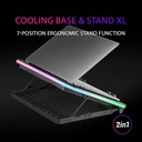 Mars Gaming MNBC6, Base de Refroidissement + Support XL 19'' ARGB, 3 Ventilateurs