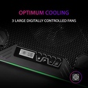 Mars Gaming MNBC6, Base de Refroidissement + Support XL 19'' ARGB, 3 Ventilateurs