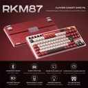 Clavier Mécanique Gamer RK ROYAL KLUDGE M87 sans Fil , avec  Deux Boutons (AZERTY)