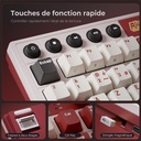 Clavier Mécanique Gamer RK ROYAL KLUDGE M87 sans Fil , avec  Deux Boutons (AZERTY)