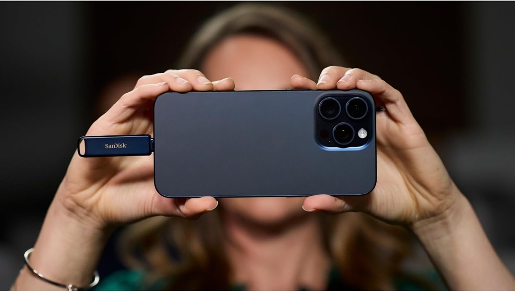 SanDisk 256Go Phone Drive, Clé USB,  (2-en-1)  Lightning et USB Type-C 