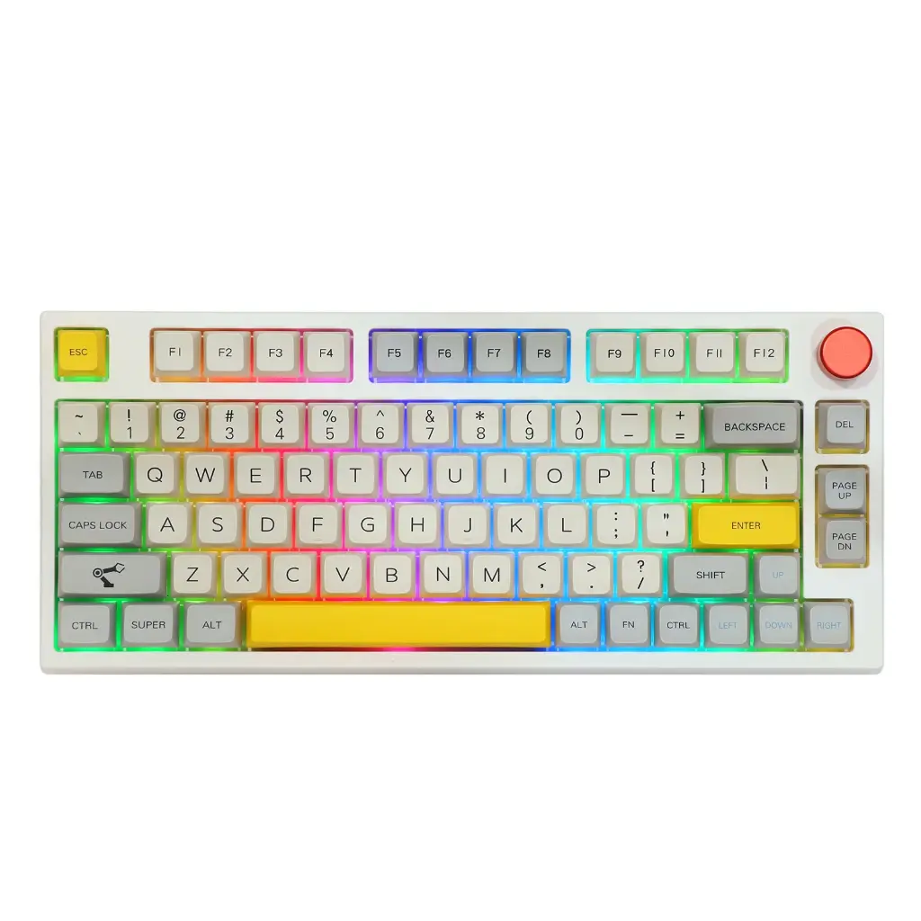 EPOMAKER Theory TH80 Pro 75% Hot Swap RGB Bluetooth Clavier Mécanique Filaire, Clavier de Jeu Programmable