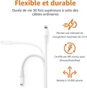 Amazon Basics Câble USB-2.0 type C vers Lightning  3 m, blanc