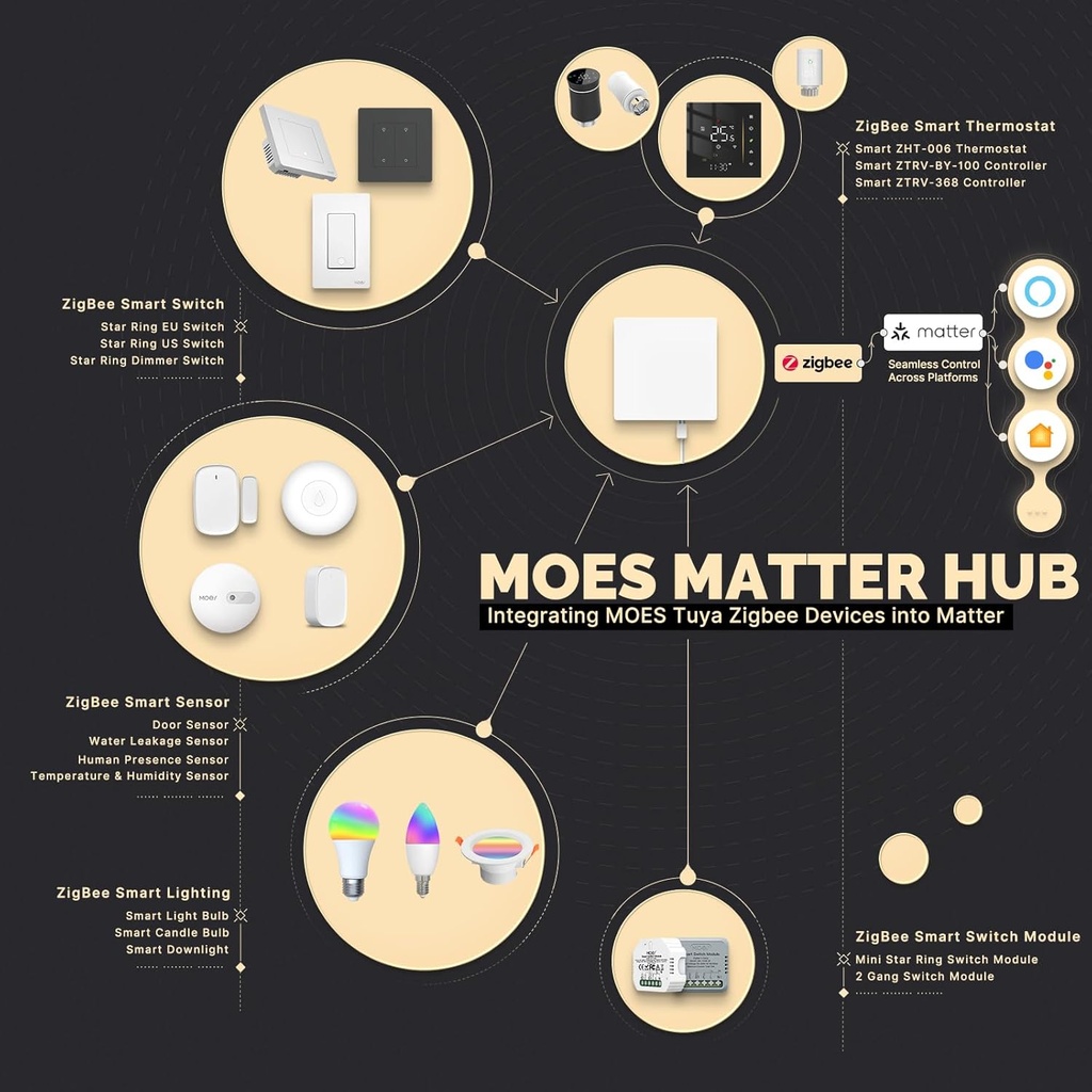  MOES- Matter Tuya Zigbee passerelle