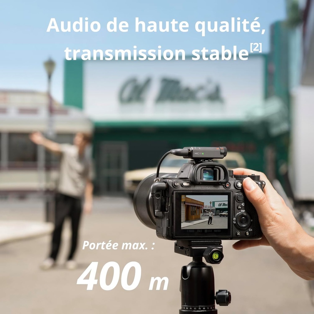 DJI Mic Mini (2 TX+1RX+Boîtier de Recharge),Ultra- léger