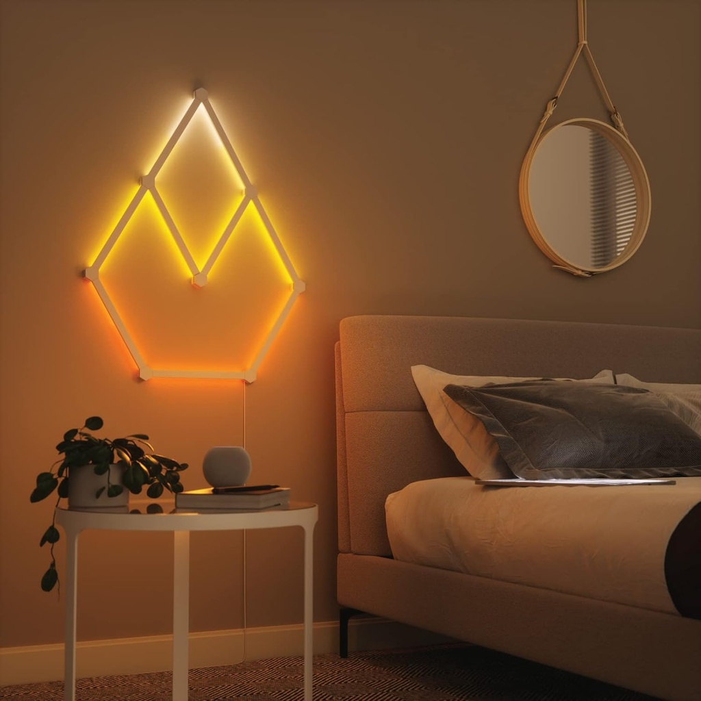 Nanoleaf Lines 60 Degrés Kit de Démarrage,9 Barres Lumineuses LED RGBW ,Compatible Alexa