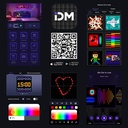 Pixel Display 32 x 32 LED RVB, écran Pixel Art Smart programmable et personnalisable depuis mobile