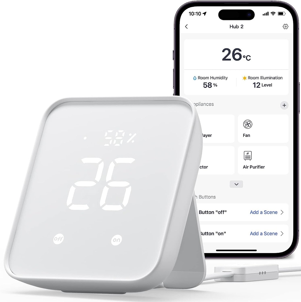 SwitchBot Hub 2, hub Wi-Fi avec télécommande infrarouge