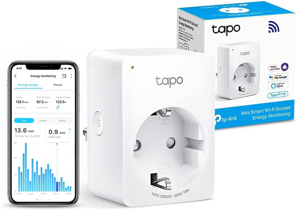 TP-Link  Prise Connectée WiFi, 16A Type E, Tapo P110