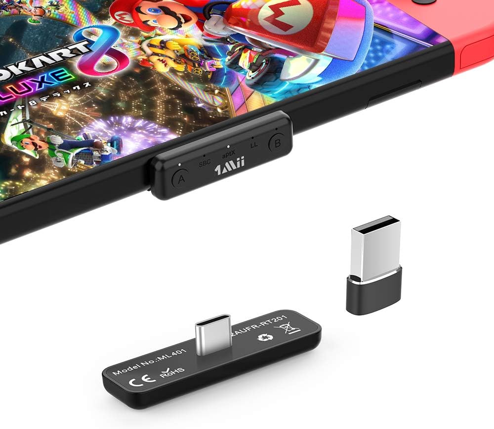 Adaptateur Bluetooth MiiLink Pour Nintendo Switch/PC/PS4/PS5, Émetteur Audio Sans Fil Bluetooth 5.0