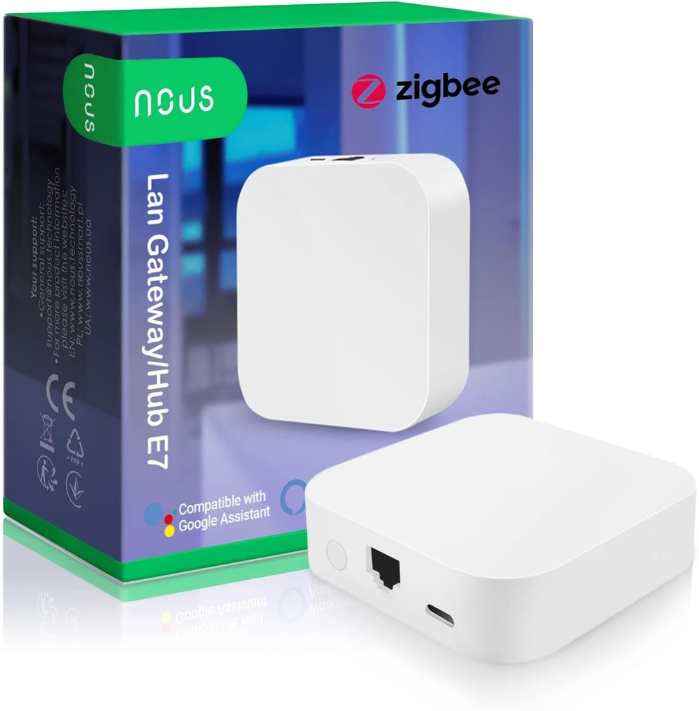 NOUS E7 Passerelle ZigBee, Tuya, Smart Life, Hub ZigBee 3.0