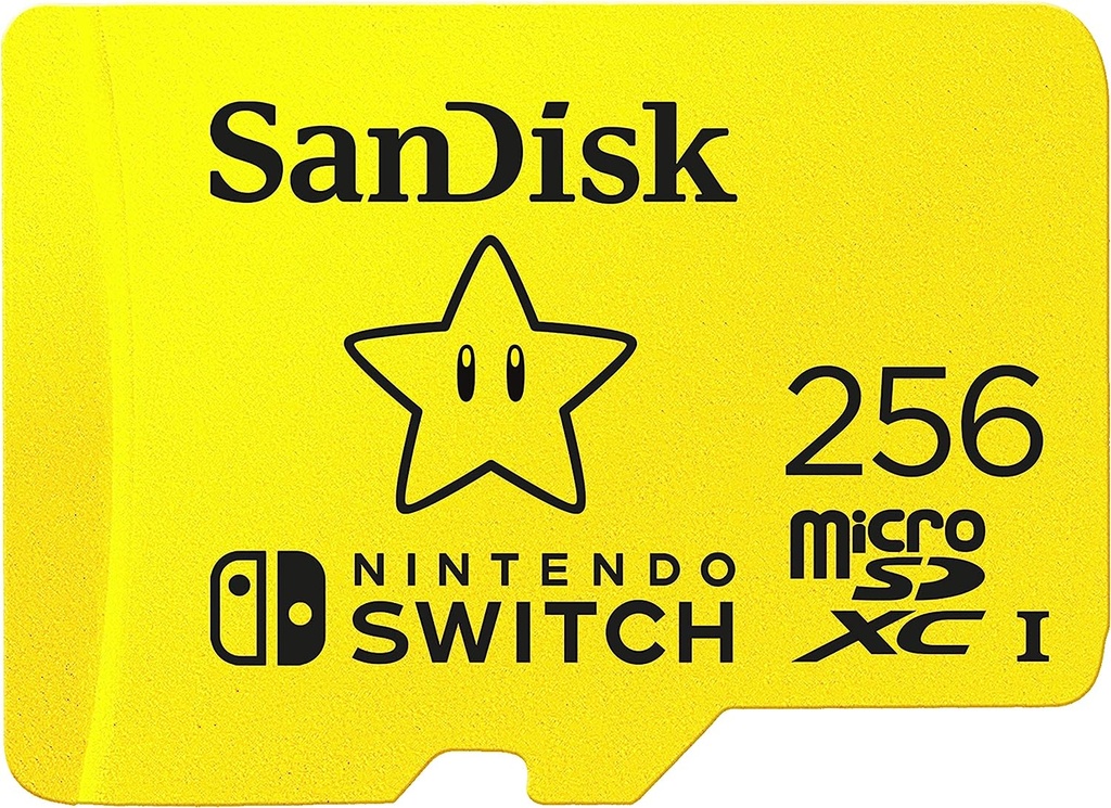 SanDisk microSDXC Nintendo Switch 256 Go, 100 Mo/s avec adaptateur SD