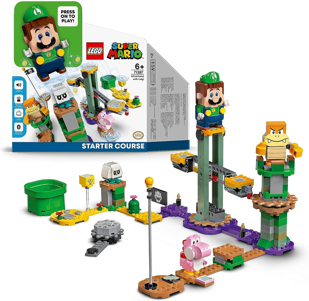 LEGO 71387 Super Mario Pack de Démarrage Les Aventures de Luigi, Jouet de Construction