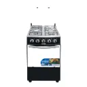 Nasco GCNAS-5050B, gazinière 4 feux avec four 50 × 50 cm (Noir)