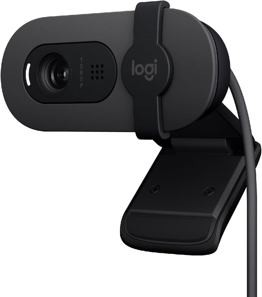 Logitech Brio 100, webcam Full HD 1080p 30 i/s, USB-A