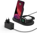 Belkin BoostCharge Station de recharge sans fil 3-en-1 7,5 W (Noir)