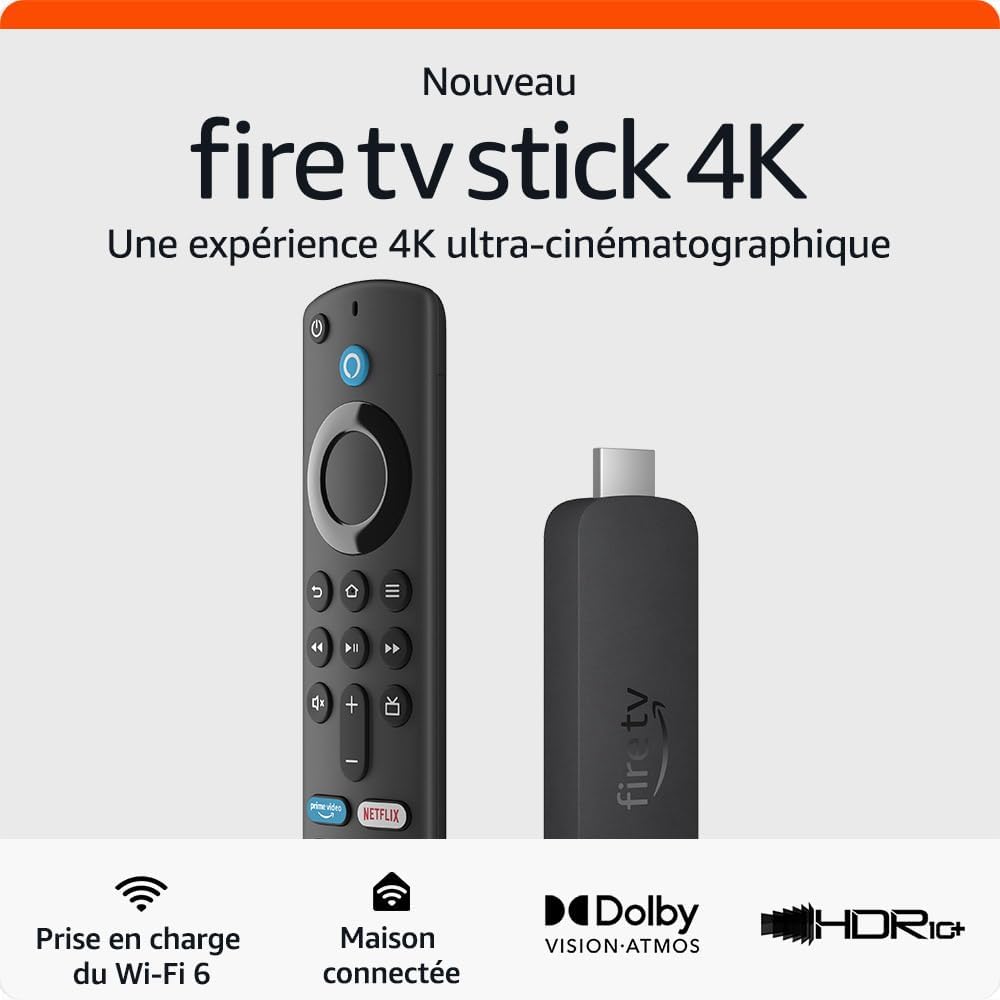 Nouvel Amazon Fire TV Stick Appareil de streaming Wi-Fi 6 