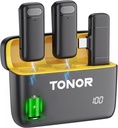 TONOR TL350, kit micro-cravate sans fil USB-C et Lightning avec boîtier de charge