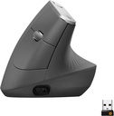 Logitech MX Vertical, souris ergonomique verticale 4 000 DPI, Bluetooth et USB (Graphite)