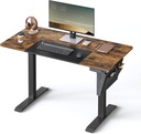 SONGMICS Bureau Assis Debout Électrique, réglable en Hauteur 60P x 120L x (72 à 120)H cm