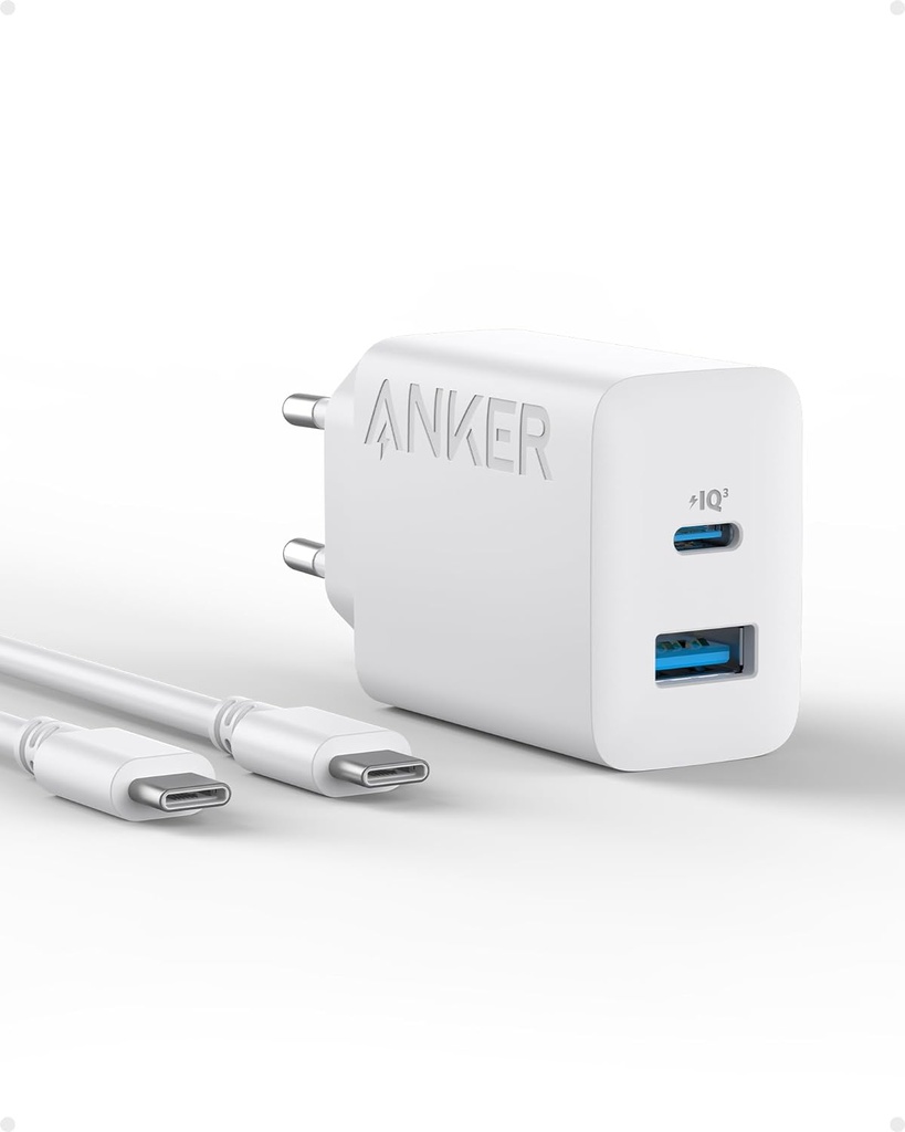 Anker Chargeur iPhone USB C 20W  (câble USB C 150 cm Inclus)