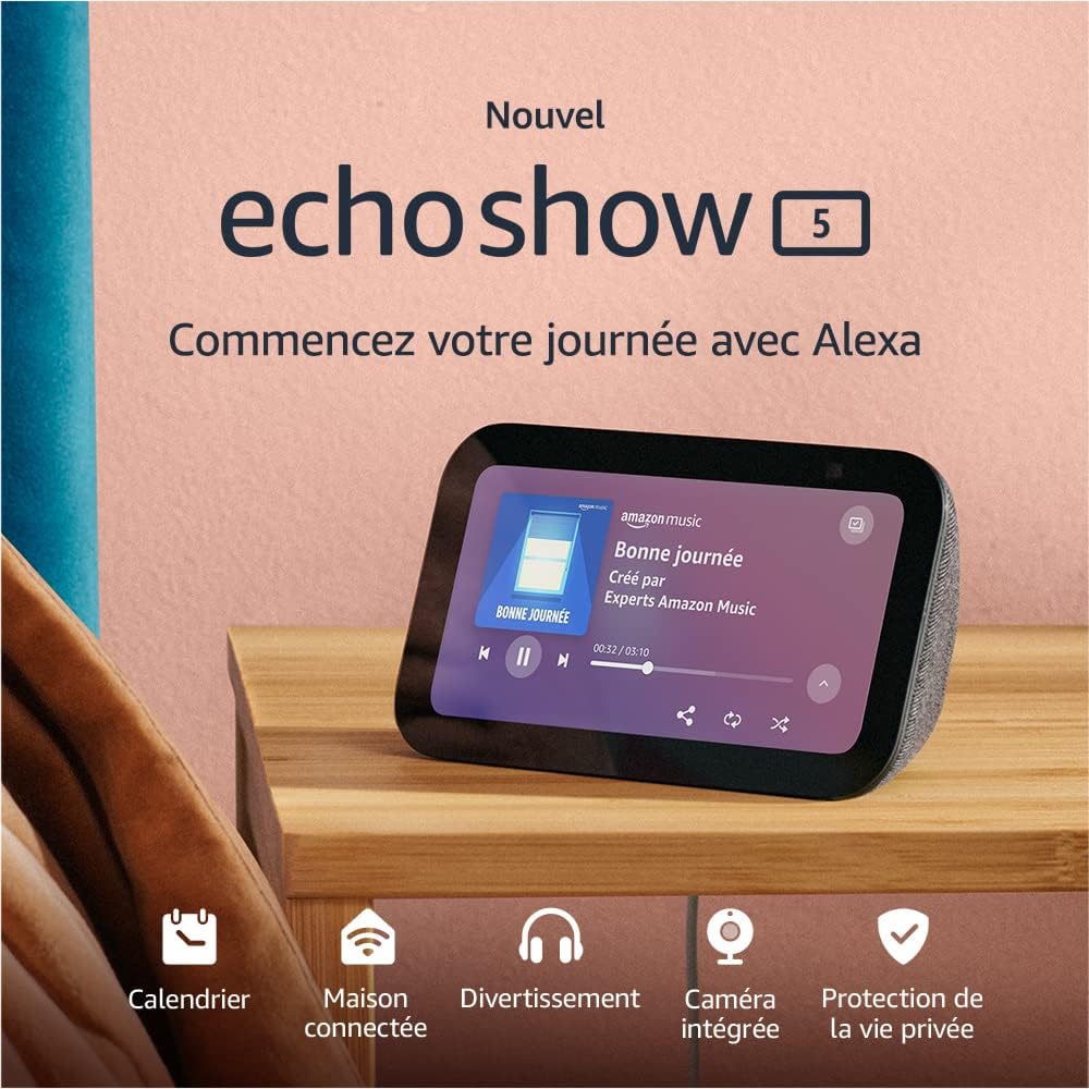 Nouvel Echo Show 5 (3e génération) (Anthracite)
