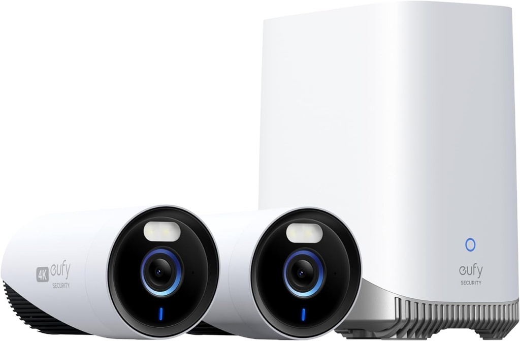 eufyCam E330 Professional, kit de 2 caméras extérieures 4K avec HomeBase 3