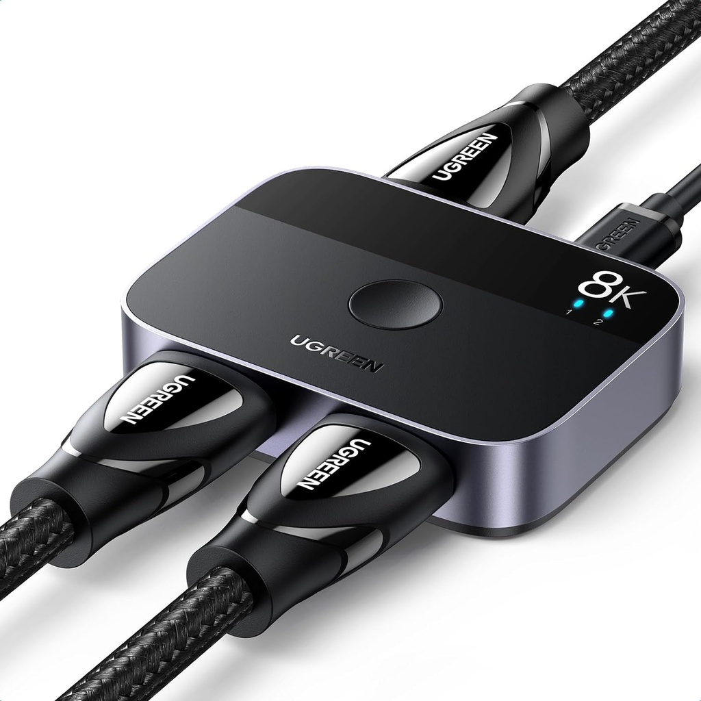 UGREEN, switch HDMI 2 entrées vers 1 sortie, 8K 60 Hz