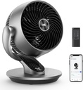 Dreo Ventilateur de table 28 dB, 18 cm, 4 vitesses, 5 modes, minuterie 12h, oscillant à 120° + 90° avec télécommande