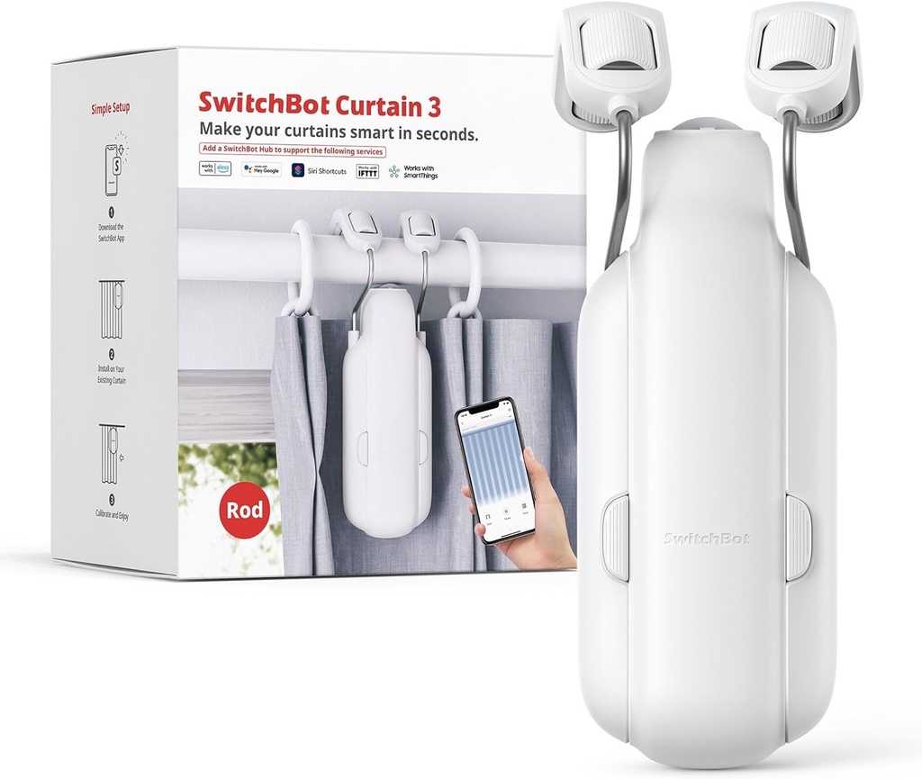 SwitchBot Curtain 3 Rod, moteur de rideau Bluetooth