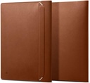 Spigen Valentinus Housse de Protection pour Ordinateur Portable 15" 15.6" 16" Pouces, Étui en Cuir(	Marron)