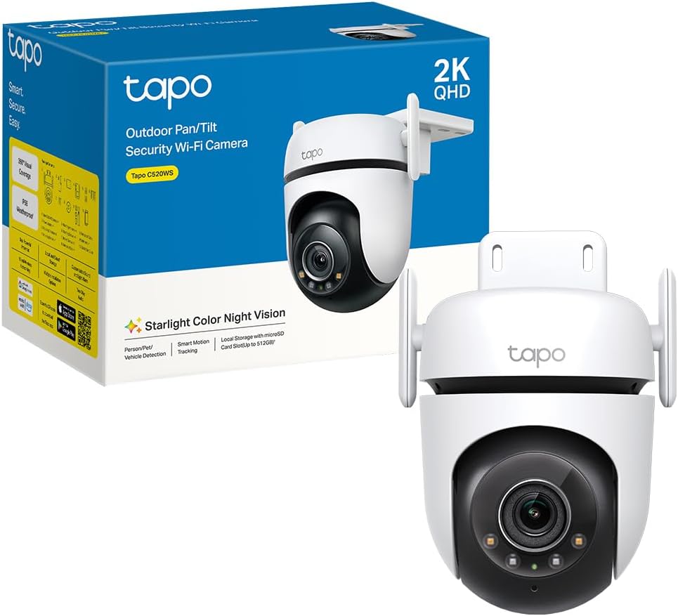 [C520WS] Tapo Caméra Surveillance WiFi extérieur PTZ 4MP C520WS