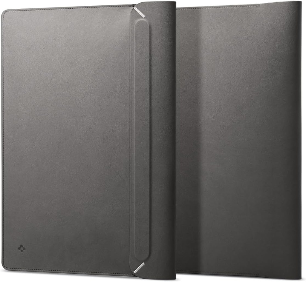 Spigen Valentinus, housse en cuir 15 à 16 pouces (Gris)
