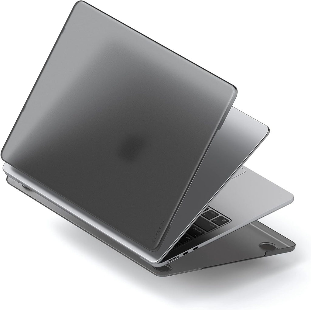 SATECHI coque Rigide Eco Compatible avec Macbook Air (M2, 2022) Modèle A2681 (Gris foncé)