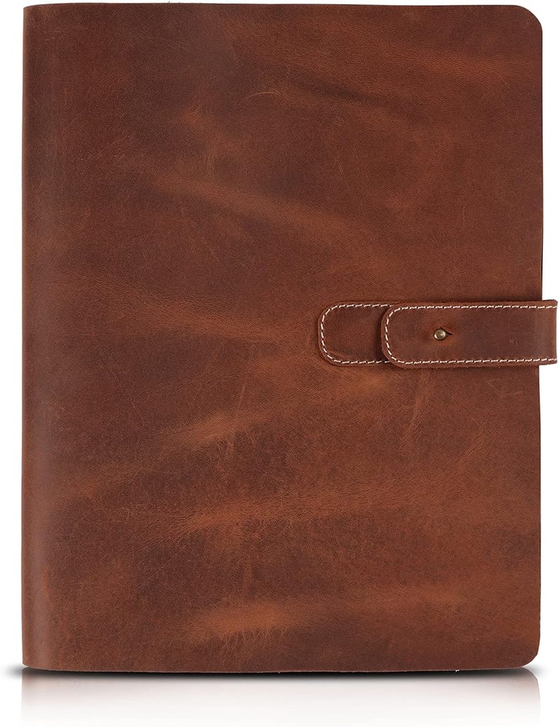 LONDO Étui en Cuir véritable pour Tablette avec Deux emplacements pour Cartes et Porte-Stylo en Cuir (11 Pouces Marron)