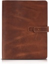 LONDO Étui en Cuir véritable pour Tablette avec Deux emplacements pour Cartes et Porte-Stylo en Cuir (11 Pouces Marron)