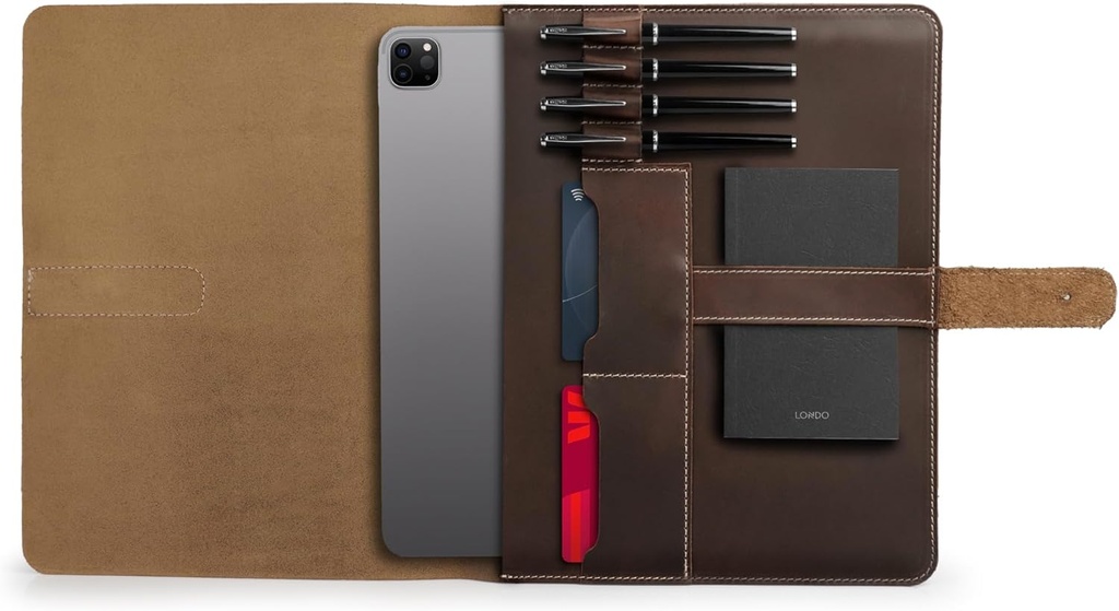 [‎OTTO495] Londo, housse en cuir pour tablette 12,9 pouces (Marron)