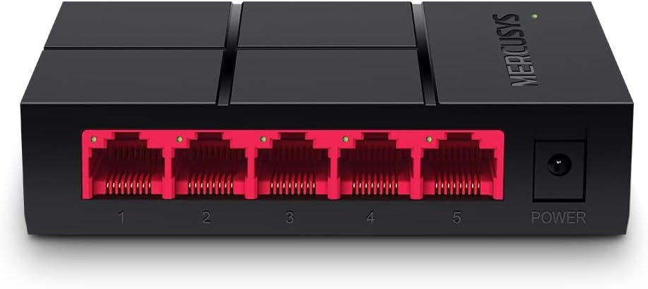 Mercusys Switch Ethernet Gigabit 5 Ports 10/100/1000 Mbps, switch RJ45, pour les petites entreprises et les bureaux, MS105G
