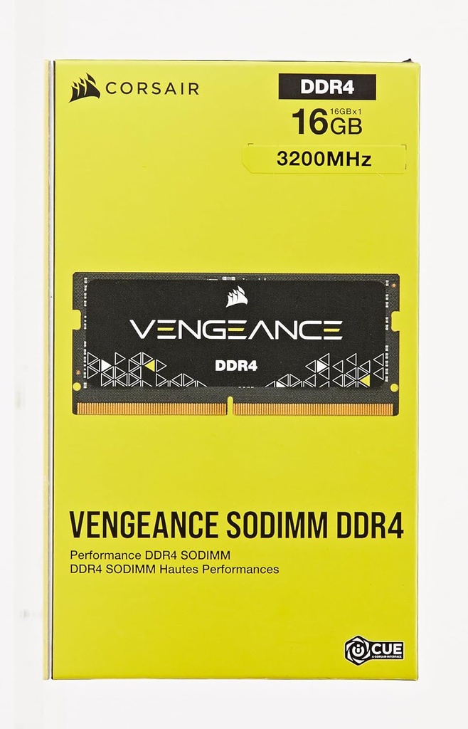 Corsair Vengeance, mémoire SODIMM DDR4 3 200 MHz CL22 pour ordinateur portable
