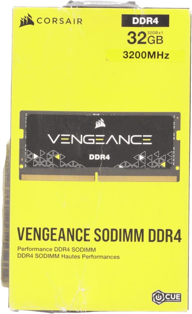 Corsair Vengeance, mémoire SODIMM DDR4 3 200 MHz CL22 pour ordinateur portable (32 Go)