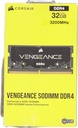Corsair Vengeance, mémoire SODIMM DDR4 3 200 MHz CL22 pour ordinateur portable