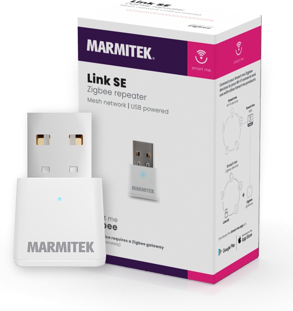  Marmitek Link SE repeteur Zigbee  Dongle USB - Clé USB Compatible avec Home Assistant 