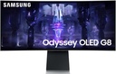 Samsung Odyssey G8 34 pouces OLED-175Hz -0.03ms-Dalle OLED Incurvée 1800R-3440 x 1440 pixels- AMD FreeSync Premium Pro- Inclinable -Ajustable en hauteur -HDMI 2.1-DisplayPort 1.4-Haut-parleur