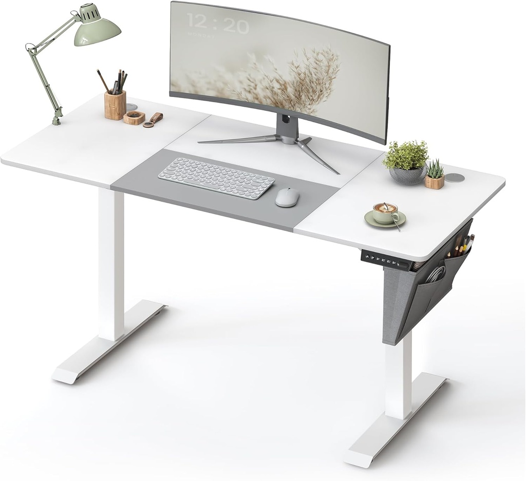 SONGMICS Bureau Électrique Assis-Debout, 60P x 140L x (72-120)H cm