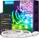 Govee RGBIC LED Strip,10m synchronisation musicale, changement de couleur, 64 modes de scène, contrôlable via l'application