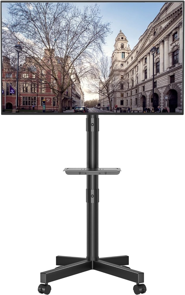 [TC004B] BONTEC Support TV roulettes pour Téléviseurs Plasma/LCD/LED de 23" à 60" avec Étagère