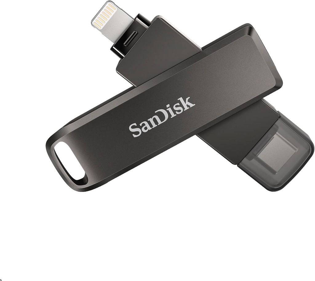 Clé USB SanDisk 128Go iXpand (2-en-1)  Lightning et USB Type-C 